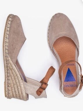 Verbenas Malena Espadrille Wedge Sandals Made In Spain Size 39 US 8 Women’s